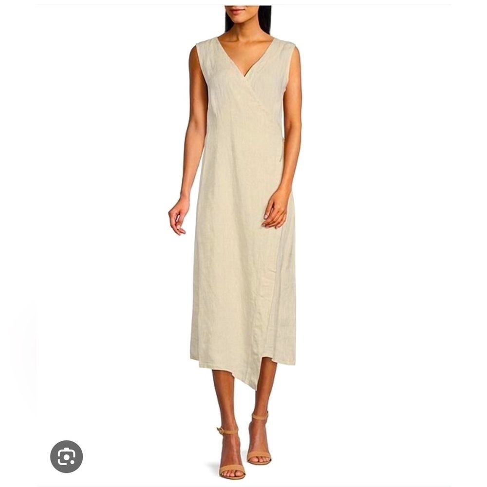 BRYN WALKER DIANA WRAP DRESS SIZE SMALL NWT 100% linen